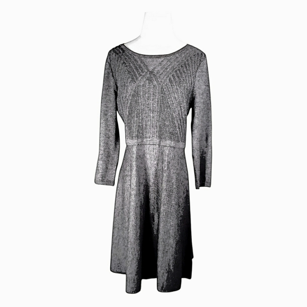 Merino Wool Dress Fit Flare Knit Sweater Office Meetings Conference Professional